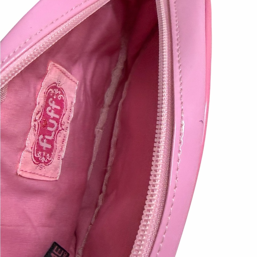 Fluff Pink Embroidered Cosmetic Bag New - Picture 12 of 12